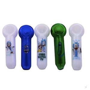 Heady tabaco mão colher de vidro tubos grosso pirex colher bongs queimadores de óleo prego tubo de fumo suporte adicionar logotipo do cliente