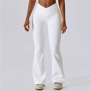 Pantaloni da yoga svasati Pantaloni da donna a vita alta Gamba larga Allenamento da palestra Fitness Sport Pantaloni svasati Pantaloni da ballo latino 231009