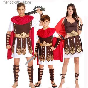 Tema Traje Umorden Halloween Purim Adulto Antigo Romano Grego Guerreiro Gladiador Venha Cavaleiro Júlio César Vem para Homens Mulheres Crianças Q231010