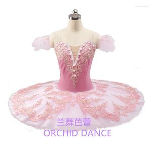 Zużycie sceniczne suger śliwki Kolor Profesjonalne dorosłe dziewczyny Pink Ballet Tutu Costume