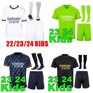 BELLINGHAM Futebol Jerseys 23 24 Nova Camisa de Futebol VINI JR CAMAVINGA ALABA HAZARD ASENSIO MODRIC MARCELO REAL MADRIDS Final Camisas de Futebol Camiseta Homens Crianças Kit