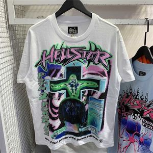 2024 newMens T-Shirts hellstar Short Sleeve Tee Men Women graffiti Lettering High Quality Streetwear Hip Hop Fashion T Shirt hell star hellstar shortRCNQ