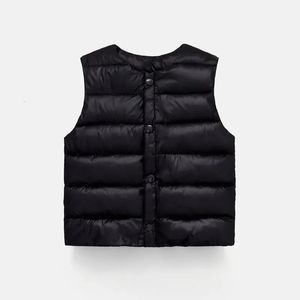 Weste Herbst und Winter Kinderbekleidung Daunenbaumwollweste Baby Cut Shoulder Inner Timid Small Vest Solid Color 231009