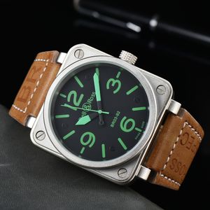 Män armbandsur Top Brand Men's Mechanical Watch Bell Automatic Date Fashion Par Clock rostfritt stål Vattentäta manliga Ross -klockor