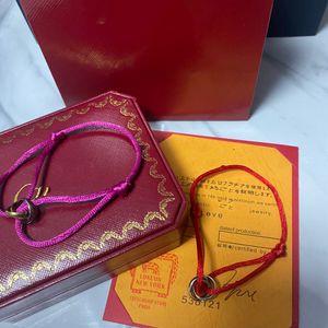 Trinity 925 Silber Armband Lucky Red Rope für Damen Designer vergoldet 18K T0P Qualität Höchste Gegenqualität Markendesignerschmuck Jubiläumsgeschenk
