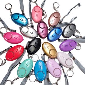 130db Egg Shape Self Defense Alarm Keychain Pendant Personalize Flashlight Personal Safty Key Chain Charm Car Keyring With LED Light