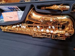 Nova melhor qualidade ouro japão marca jazz saxofone alto YAS-62 saxofone alto e-flat instrumento de música profissional com bocal