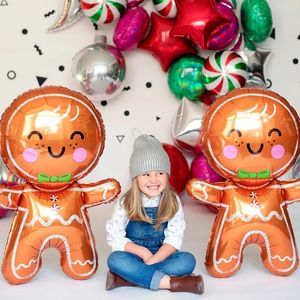 Inne imprezy imprezowe dostarcza Big Gingerbread Man Balon Foil Kids Christmas Xmas Decoration Rok 231009