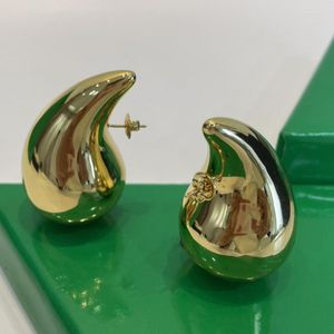 أقراط Dangle 2023 Designer Water Droplet Super Big Gold Silver Women Europe America Luxury Jewelry Trend