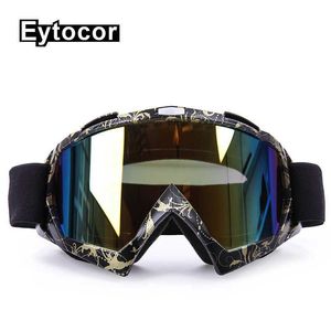 Moda Tasarımcı Serin Güneş Gözlüğü Anti-Fog Motosiklet Gözlük Kayak Binicilik Açık Hava Spor Gözlükleri Kroslar Kros