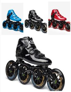 Patins de gelo Profissional CITYRUN Sapatos de velocidade inline para competição de corrida em pista interna 110mm 100mm 90mm Rolo de fibra de carbono2979376