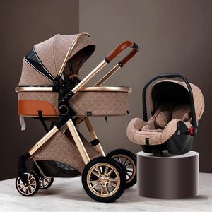 Multifunktionaler Kinderwagen 3 in 1 kommt mit Autositz Neugeborenes faltbares Buggy-Reisesystem Luxus-Kinderwagen-Kinderwagen280w