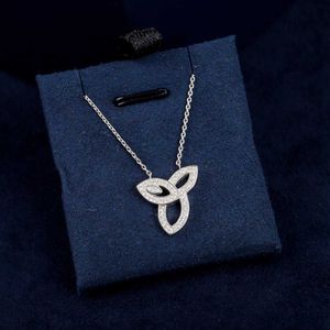 Collana Tiff Designer gioielli di moda di lusso S925 Argento sterling Collana con foglie di ulivo Collana stile femminile Collare con trifoglio Accessorio di gioielli di qualità