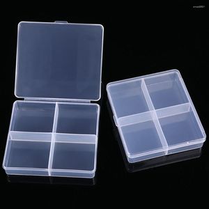 Storage Boxes Plastic Case Adjustable Container For Beads Earring Box Jewelry Display Transparent Home Organizer