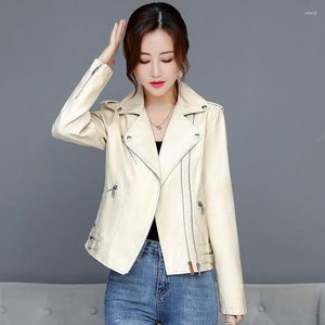 Women's Jackets Spring And Autumn Short Slim Thin Leather Jacket Small Coat