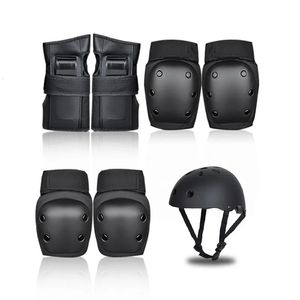 Joelheiras de cotovelo 6 unidades / conjunto Conjunto de equipamentos de proteção para patins para adultos e crianças capacete protetor de pulso para joelho e cotoveleira para equipamentos de patinação 231010