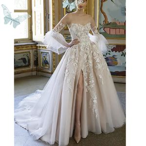 Berta A-Linie Brautkleider für die Braut Satin-Hochzeitskleid Vestidos de Novia Designer-Brautkleider