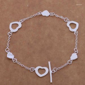 Link pulseiras ah130 atacado sorte prata cor charme para mulheres moda jóias falso ou verdadeiro coração/efmamwta ahvaizca