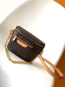 Lüks Crossbody Bag Bir Omuz Tasarımcı Bel Çanta Kahverengi Baskılı Erkek ve Kadın Çanta Çanta Çanta Çanta E bir Eşek Deri Çanta Moda Cüzdan 82335