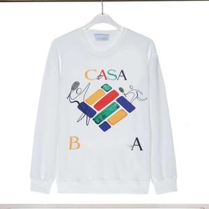 Casa Толстовка Мужчины Женщины Свитера Blanca Дизайнерский свитер с капюшоном с круглым вырезом Модная футболка с длинным рукавом с принтом Свободная спортивная рубашка Пуловер Пальто