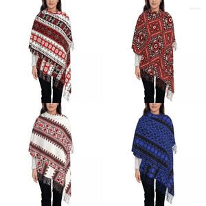 Etniska kläder Stylish Ukrainska broderier Bright Color Vyshyvanka Leggings Designs Tassel Scarf Shawls Wraps Ladies Ukraine Scarves