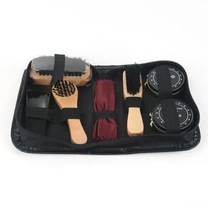 Other Housekeeping Organization 8 PcsSet Shoes Care Kit Portable For Boots Sneakers Cleaning Set Brush Shine Polishing Tool Leather 231009