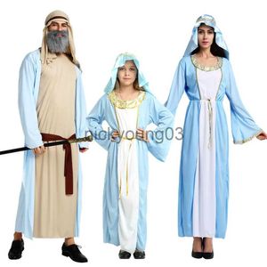 Temadräkt Halloween Cosplay Costumes Vuxen Shepherd Saint Joseph Cosplay Costume Women Girls Arabic Robe Stage Cosplay X1010