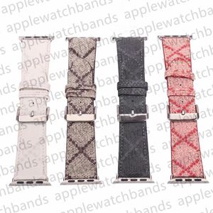 Luksusowe zespoły Apple Watch Watch Watch Pasek na Apple Watch Ultra Series 8 3 4 5 6 7 38mm 42mm 44 mm 49 mm Kolorowa skórzana skórzana opaska AP Paspbands Smart Pasps