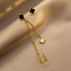 Designer vans cleefity earrings stud Earrings four leaf colver 18K gold plated Agate Mother-of-Pearl vintage earing for women men girlfriends partydress gifts