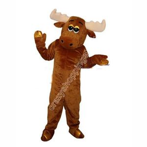 2024 Versão Elk Wapiti Mascot Costume Top Quality Personagem de Desenho Animado Outfits Natal Carnaval Vestido Ternos Adultos Tamanho Festa de Aniversário Outdoor Outfit
