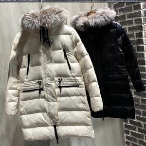 Jackets de inverno feminino Jaquetas de colarinho de pele de pêlo de alta qualidade casacos de inverno sobrecarregar o calor de lazer ao ar livre 285s