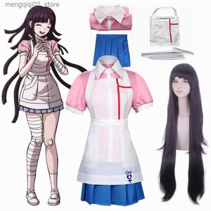 Kostium motywu Danganronpa Mikan tsumiki anime mundurem kobiet sukienka cosplay