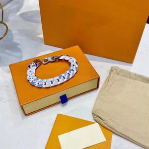 Bracciale uomo in ceramica bianca 361 acciaio al titanio con bracciale a catena di personalità brillante di alta qualità Gioielli per regali di festa di moda Sup3260