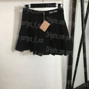 Designer feminino mini saias vestido letras saia bordada marrom preto saia encantadora
