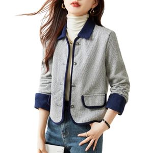 Women's Jackets Autumn Women's Clothes Long Sleeve Small Fragrant French Luxury Tweed Jacket Woolen Cropped Coat Elegant Outwear Casacos 231010