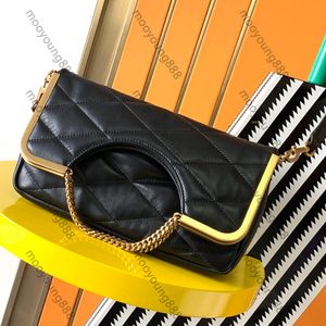 12A Upgrade Mirror Designer di qualità Borsa piccola cornice Le Cassandre Borse da donna in pelle di agnello trapuntata nera Borsa di lusso Borse con manico superiore Borsa a tracolla con tracolla