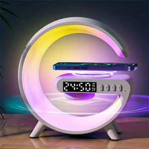 Portable Speaker With Intelligent LED Lamp Bluetooth Speaker Wireless Charger Atmosphere Lamp App Control For Bedroom Home Decor Night Light