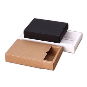 Verpackungsboxen Großhandel Karton Kraftpapier Der Hochzeit Weiße Geschenkverpackung Für Schmuck/Tee/Handseife/Süßigkeiten Büro Schule Geschäft Dhtih