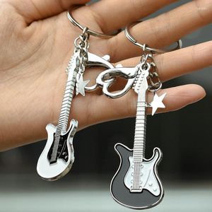 Keychains Men Womens Guitar Key Chain Charms för Y2K Spicy Girl Pendant Par Keychain Jewelry Bag Car Keyring Gift