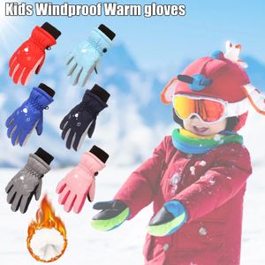 Kinder Fäustlinge Kinder Winter verdicken warme Handschuhe Outdoor Jungen Mädchen Schnee Skaten Snowboarden winddicht Ski 231010