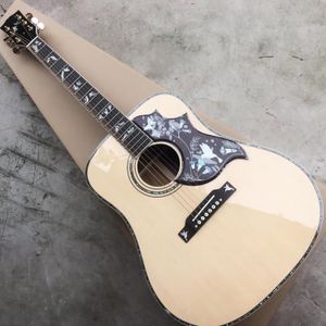 새로운 41 인치 어쿠스틱 기타. 가문비 나무 상단, 아카시아 측면 및 뒷면, Fretboard Abalone Shell Binding 369