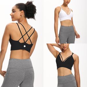 LU-1140 Women Crop Top Gym Clothing For Fitness Female Underwear Yoga Clothes For Girls Sportswear Woman Sports Bra