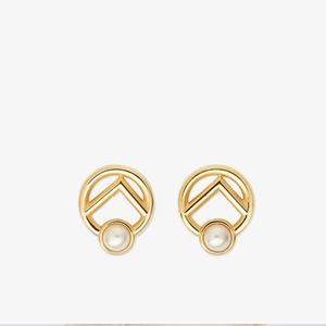 Women Hoop Earrings Designer Premium Gold Bijou Pearls Earring for Mens Hoops Luxury Rings Brand Letter Design Dangle Small Size 2.5 Cm Fashion Jewelry with Box