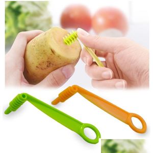 Fruit & Vegetable Tools New Creative Cucumber Spiral Slicer Fruit Vegetable Tools Rotating Slicing Mtifunctional Cutter And Cutting De Dh2Ap