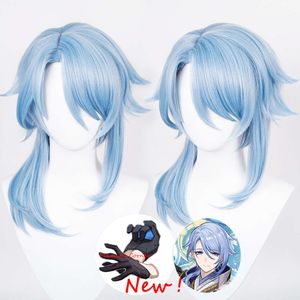 Symulacja Genshin Impact Kamiisato Ayato Cosplay Wig Anime Cosplay Postplay odporna na ciepło syntetyczny Ayaka Brother Ayato Wigscostplay