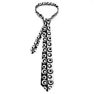 Laços preto branco dois tons gravata mod amor círculos pontos gráfico pescoço clássico colar casual para homens negócios gravata acessórios