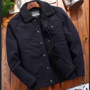 Piumino da uomo Parka Outdoor Casual Giacca invernale da uomo addensato caldo cappotto da uomo Casual Agnello Parka da uomo Trendy Jacket Male Army Velluto Abbigliamento uomo 231010