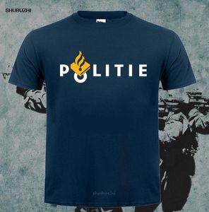 Homens Camisetas Verão Moda O-pescoço Camisa Inspirado Holandês Holanda Politie Especial Swat Unidade Arrestatieteam Marinha