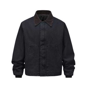 2023 Trenda marki prania kurtka robocza z bawełnianą kurtką, vintage American Men's Jackete05a