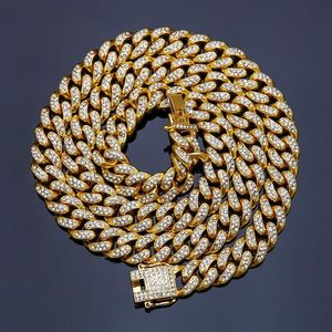 Iced Out Chain for Men Tennis Graduated Hip Hop Designer Gold Necklace Bling Chains SMYCKEL LONG CUBAN LINK ROINTLESS STEEL329B